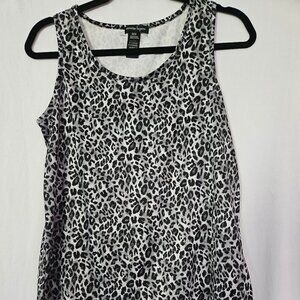 Nanette Lepore Leopard Print Lace Trimmed‎ Tank Top M